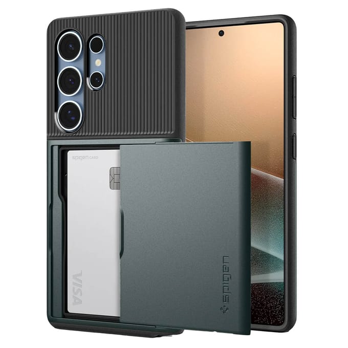 Spigen Slim Armor CS Backcover geschikt voor Samsung Galaxy S25 Ultra - Abyss Green