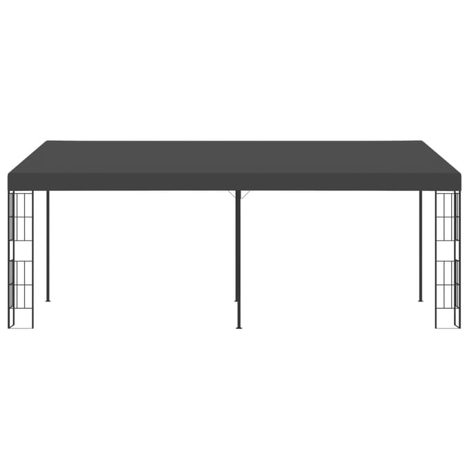 vidaXL - Wandprieel - 3x6 - m - stof - antracietkleurig