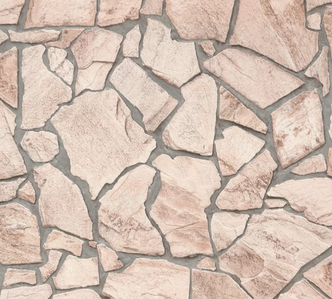 NATUURSTEEN BEHANG | industrieel - Beige Grijs Bruin - A.S. Création Elements 2