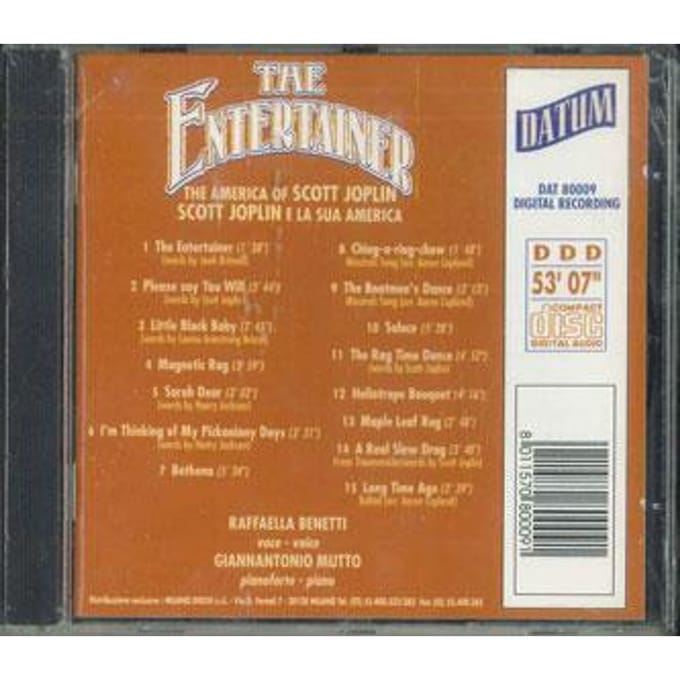 CD RAFFAELLA BENETTI - The Entertainer DAT80009 DATUM *CLASSICS 2014 Italië Klassiek Gebruikt
