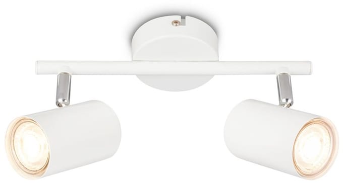 BRILONER Supo – Opbouwspot – plafondlamp – wit – zwenkbaar – GU10 fitting – 25,5 cm – max. 9W