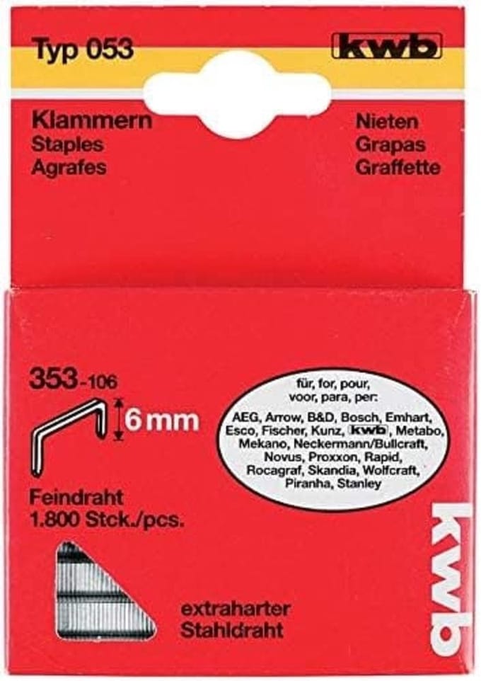 KWB Nieten Hard Type 053C - 6 mm - 1800 Stuks