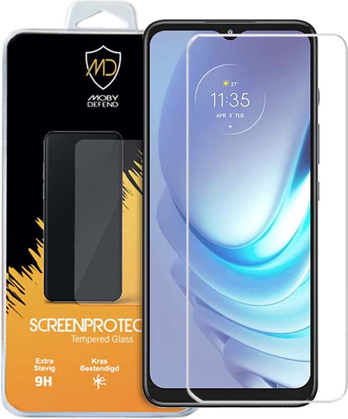 MobyDefend Screenprotector - Geschikt voor Motorola Moto G50 - Case-Friendly Screensaver - Gehard Glas