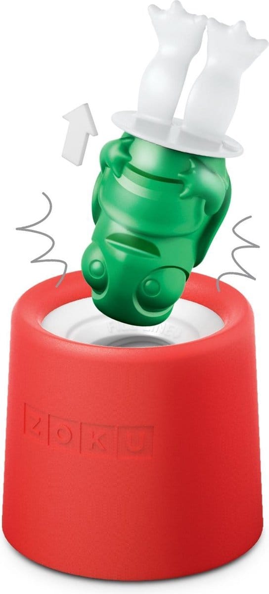 Zoku Slow Pop Ijsmaker - Schildpad - 1 stuk - Rood