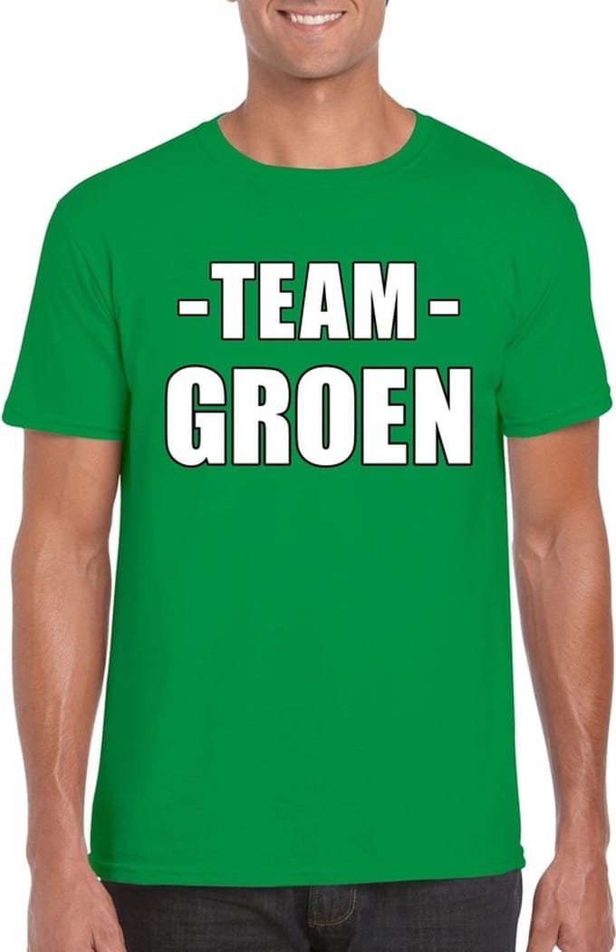 Sportdag team groen shirt heren M