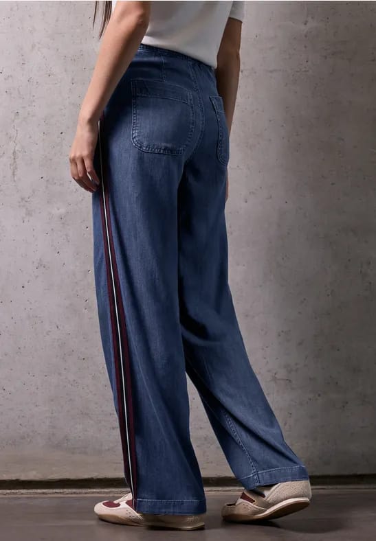 Jeans met gallonstrepen
