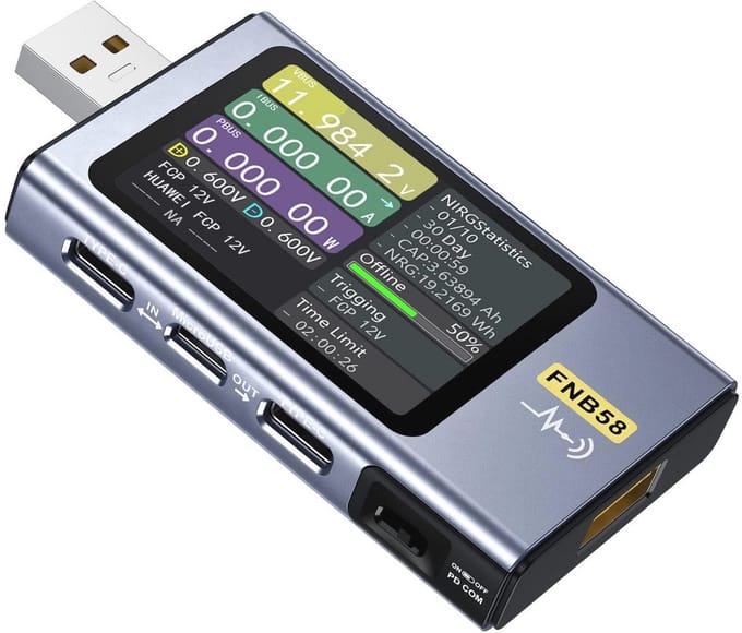 Digitale USB Tester voor Opladen en Capaciteitsmeting