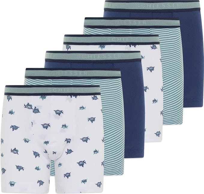Schiesser Jongens retro short / pant 6 pack 95/5 Cotton