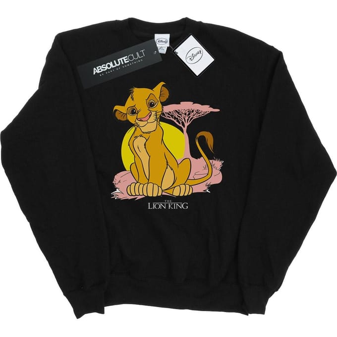 Disney Meisjes The Lion King Simba Pastel Sweatshirt (Zwart)