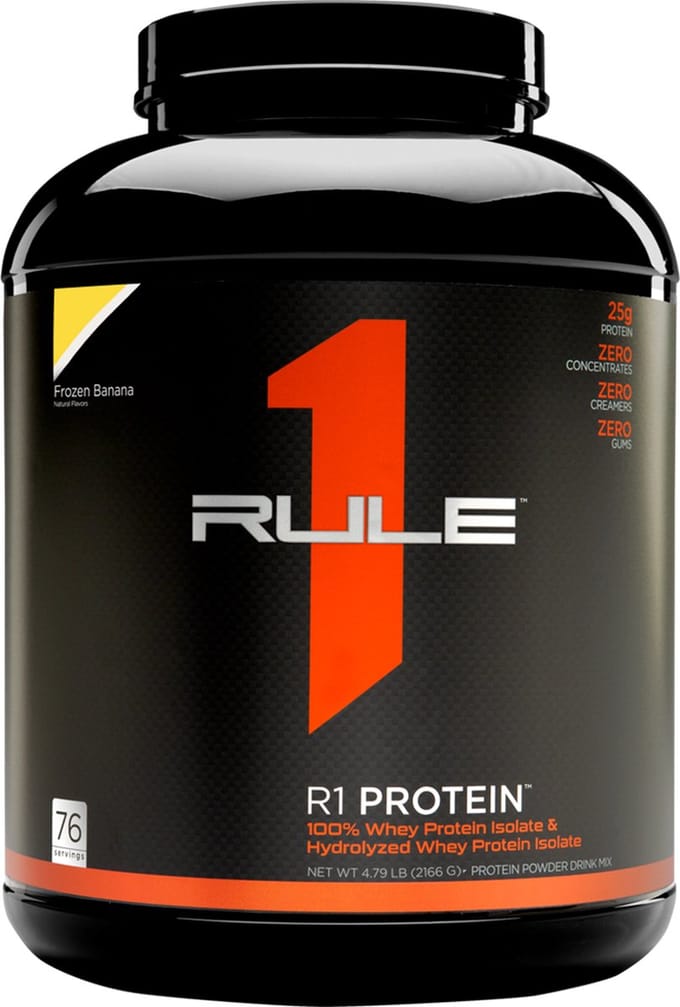 Rule1 R1 Protein Whey Isolate (5lbs) Banana Crème - Eiwitten - Wei-eiwit isolaat