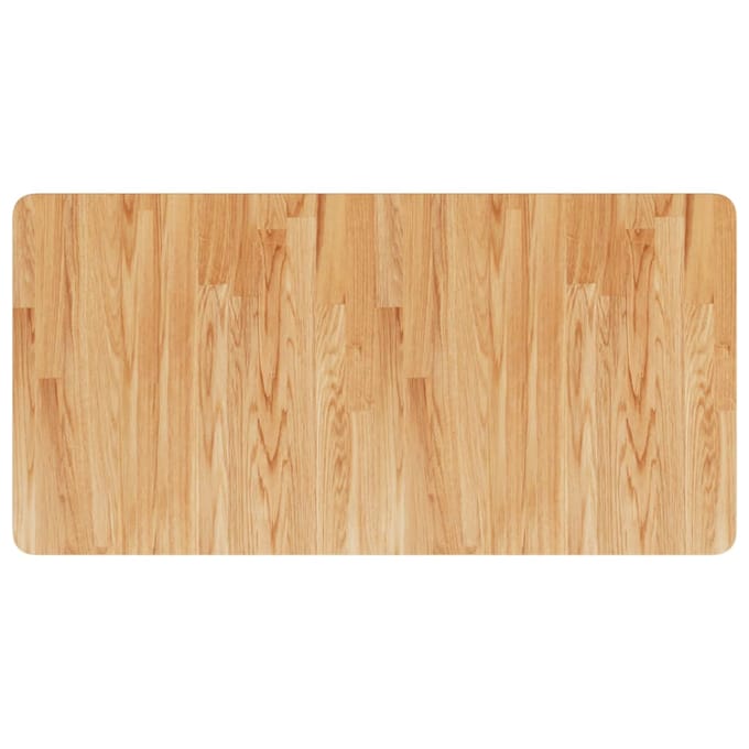 vidaXL - Wastafelblad - 100x50x2,5cm - behandeld - massief - hout - lichtbruin