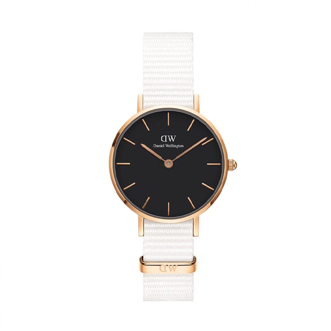 Daniel Wellington DW Watch Petite Dover Black Rose Gold 28mm