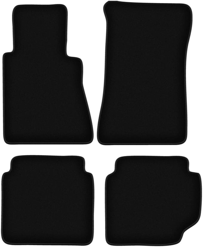 BASIC zwarte velours matten voor: Mercedes W116S sedan (1972-1980)