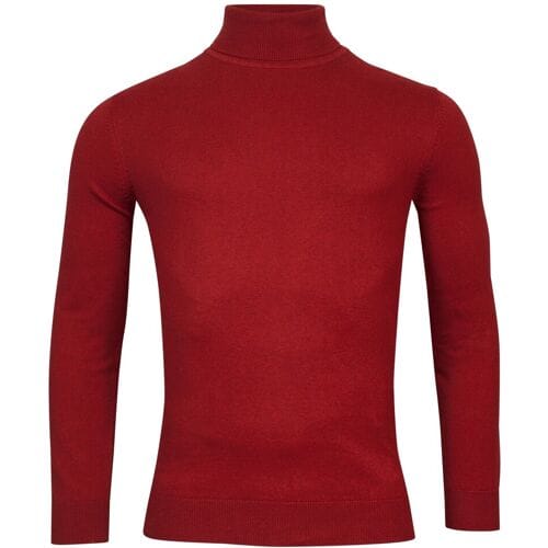 Baileys Trui Rollneck Single Knit Pima Cotton Rood / male