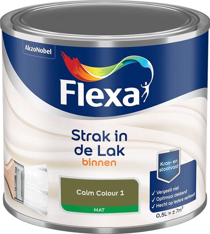 Flexa - Strak In De Lak Binnenlak Mat - Calm Colour 1 - Mengverf - 500 Ml