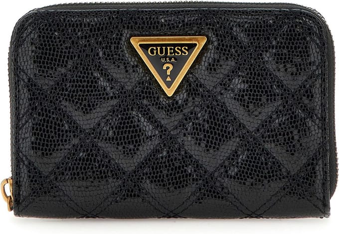 GUESS Portemonnee Giully Zip Around Wallet Black Zwart
