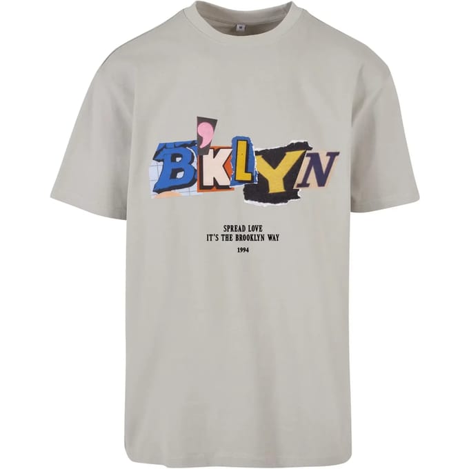 Mister Tee - BRKLYN Oversize Heren Tshirt - M - Grijs