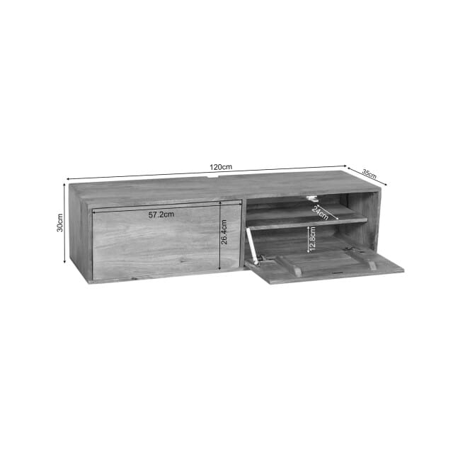 Starfurn - Tv meubel Vision - Bruin - 30x120x35 cm