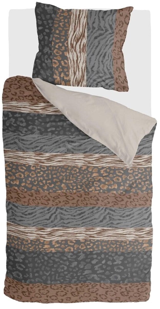 Byrklund Dekbedovertrek Animal Stripes - 140x220 - 100% Polyester - Beige