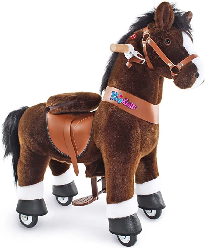 PonyCycle Donkerbruin met witte bles, Klein - UX321‎‎