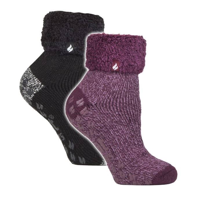 2-pack Dames Zachte Lounge Sokken met Antislip