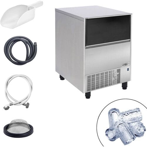 GGM Gastro IJsblokjesmachine - holle cilinder - 59 kg/24 h zilver