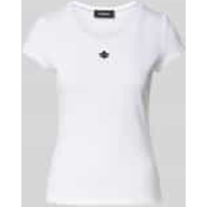 T-shirt met labeldetail