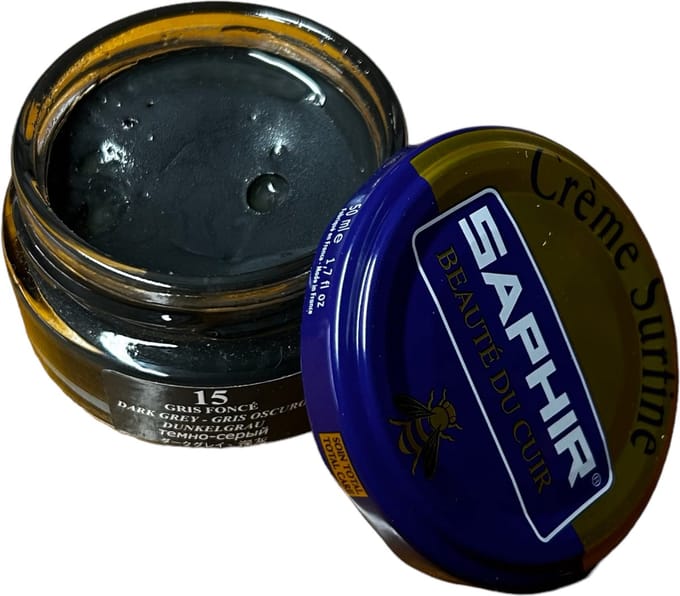 Saphir Creme Surfine (schoenpoets) Donker Grijs