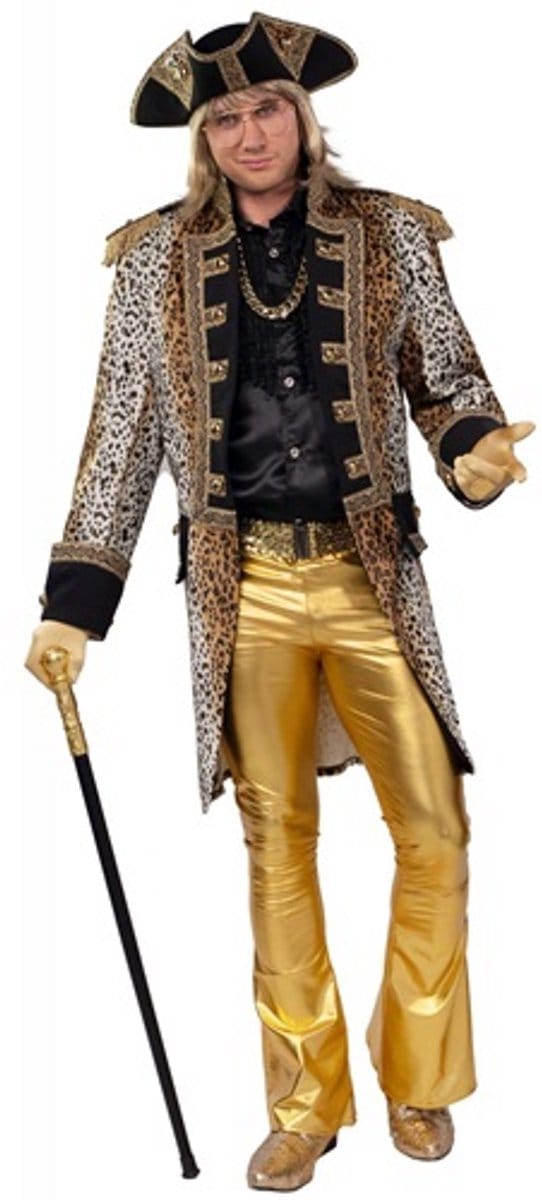 Carnavalsjas heren luipaard print 48
