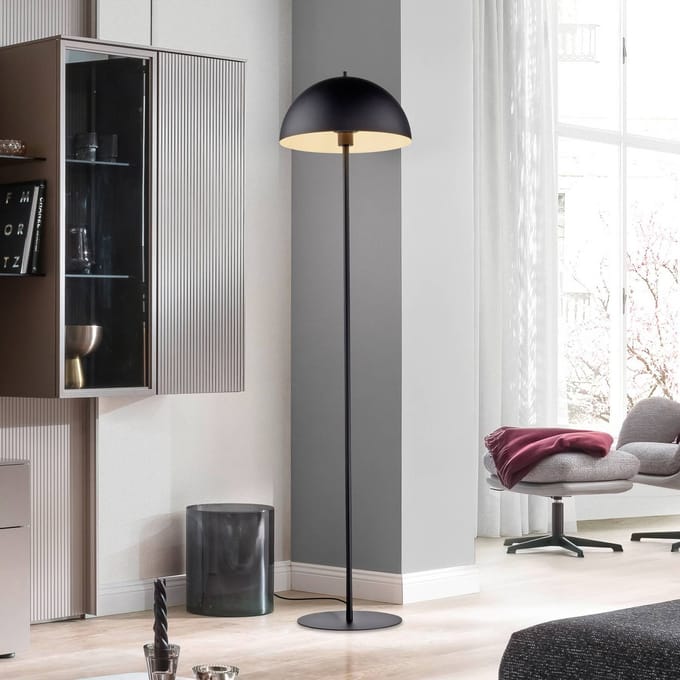 Schöner Wohnen vloerlamp Ali, zwart, ijzer, E27