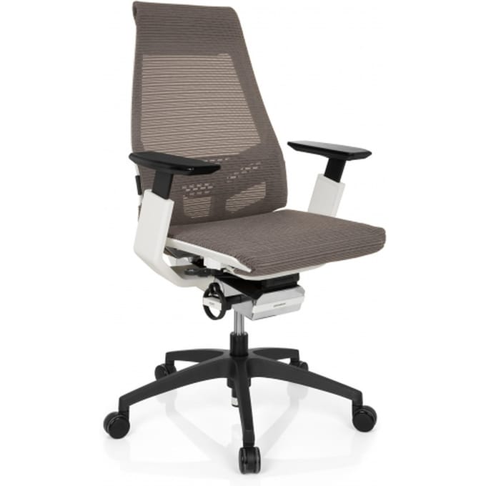 GENIDIA SMART WHITE | net - Professionele bureaustoel Grijs / Wit