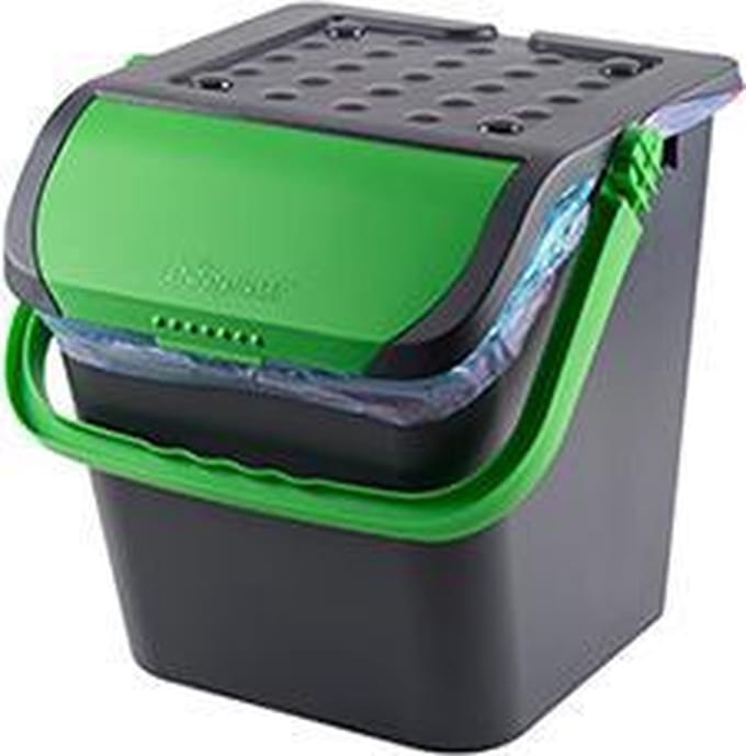 Afvalbak 'Malpie' - Afvalscheiding - Afvalemmer - Groen - 28L - GFT