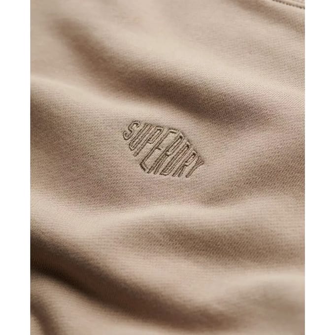Superdry Sweatshirt met Ronde Hals en Micrologo Beige Grootte: M