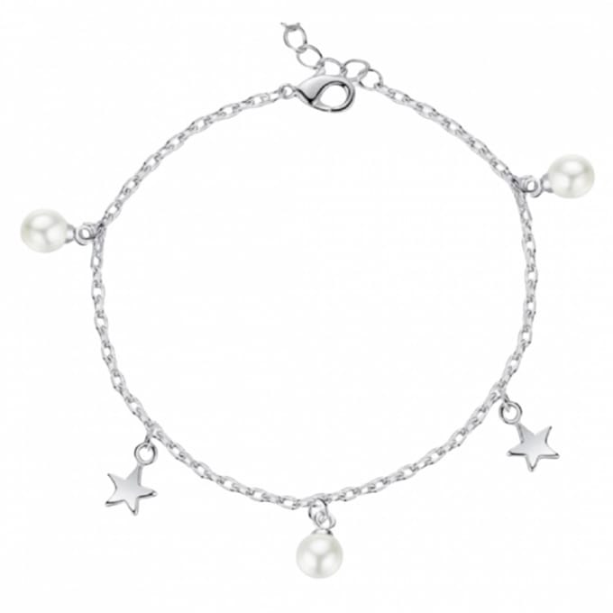 Armband- Zilver- Ster- synthetische parel - Charme Bijoux