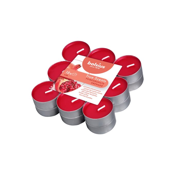 Bolsius - True Scents - Geurtheelichten - 18 stuks per verpakking - Pomegranate
