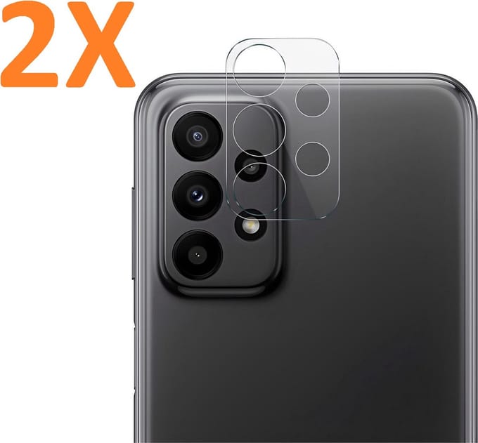 Camera Lens Glass Protector - beschermer Geschikt voor: Samsung Galaxy A23 - Transparant - 2x