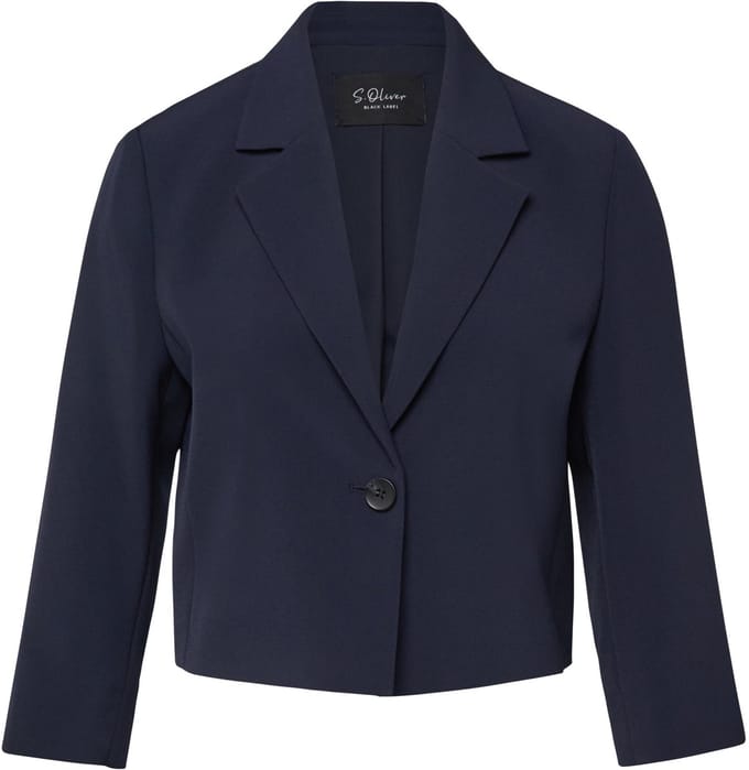 regular fit korte blazer met reverskraag