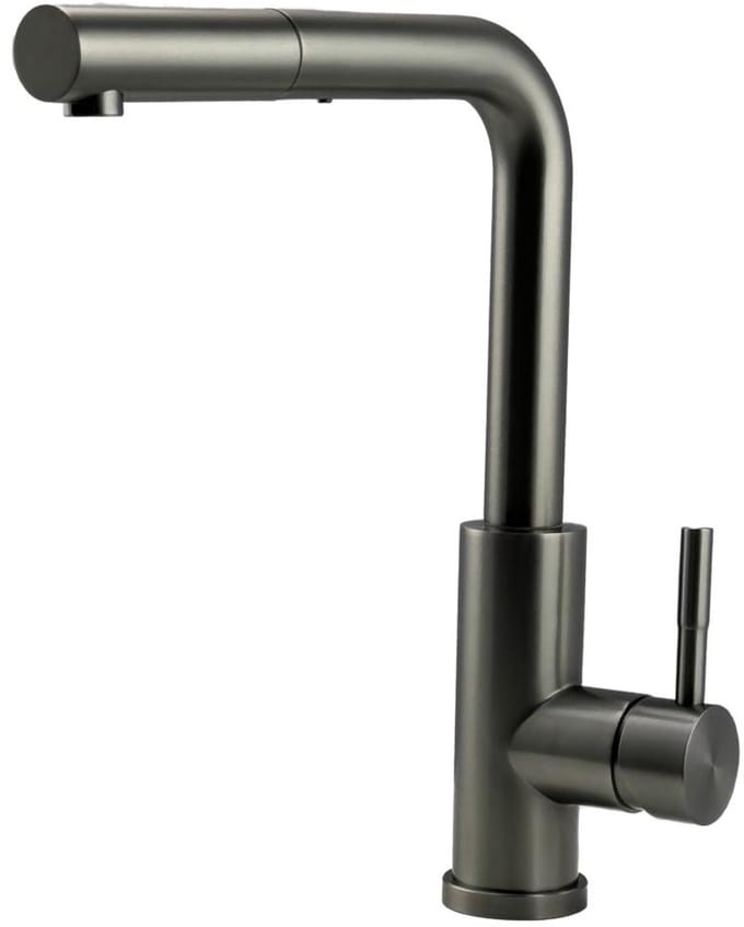 Keukenkraan PVD gun metal met uittrekbare uitloop PS8041-61 Pure.Sink
