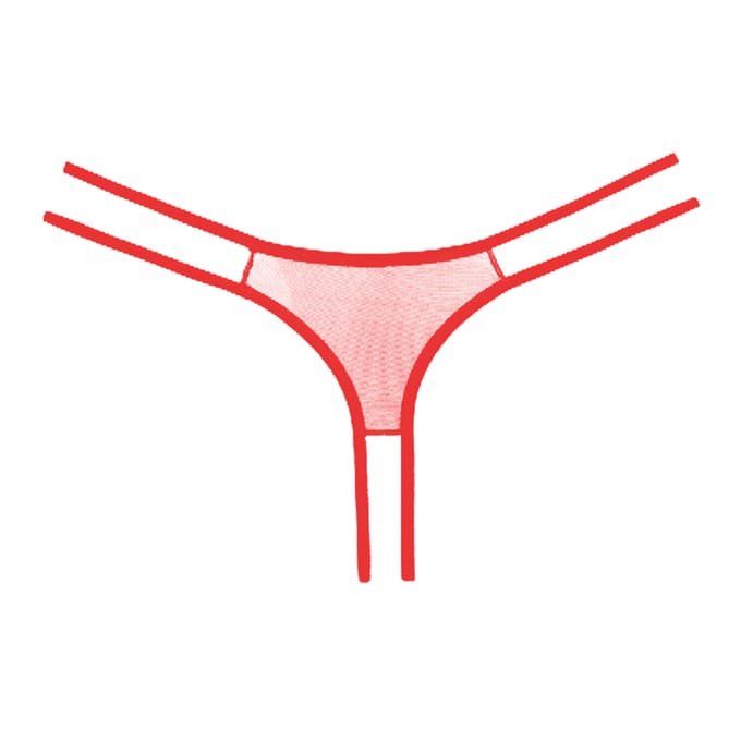 Adore Sweet Honey slip met open kruis - Rood