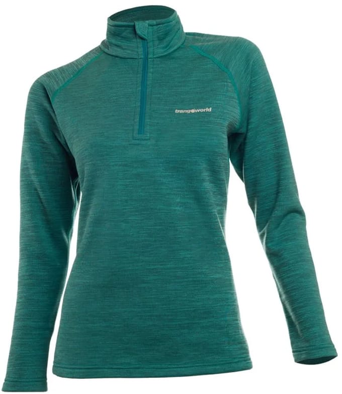 Trangoworld Nivi 45 Fleece Met Halve Rits Groen M Vrouw