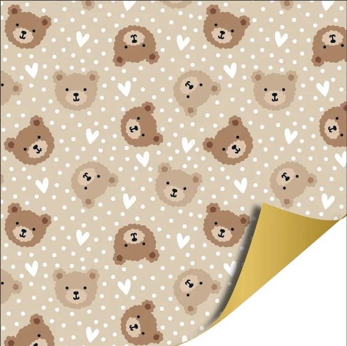 Cadeaupapier 70x200cm - Little Bear (beige)