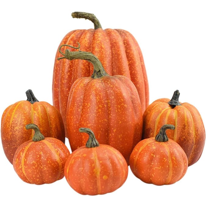 7 pièces Simulation citrouille modèle artificielle citrouille décoration maison table décor pour Thanksgiving et