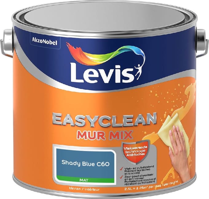 Levis - Easyclean Mur Mat Mix - Shady Blue C60 - Mengverf - 2,5 L