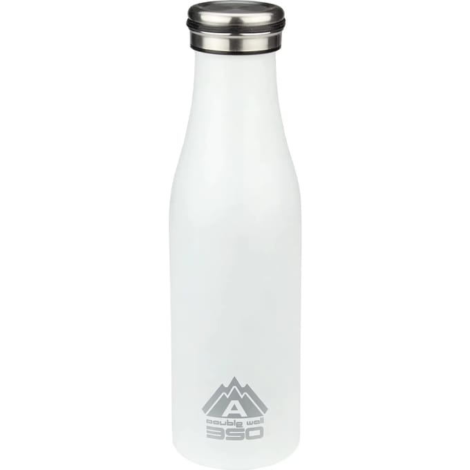 Abbey Camp Drinkfles - Dubbelwandig - 450 ml - Wit - Roestvrijstaal