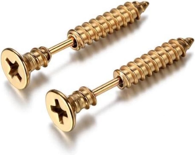 LGT Jewels Schroef oorbellen Goudkleurig