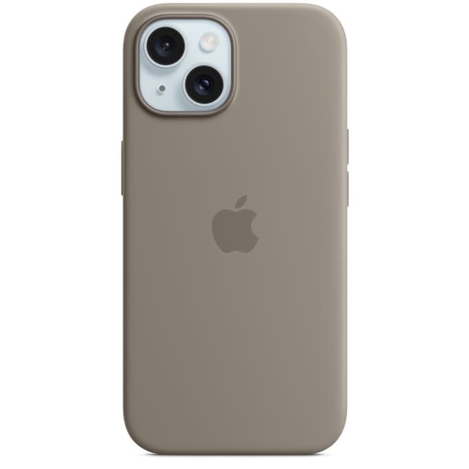 Apple Siliconenhoesje met MagSafe geschikt voor iPhone 15 - Clay