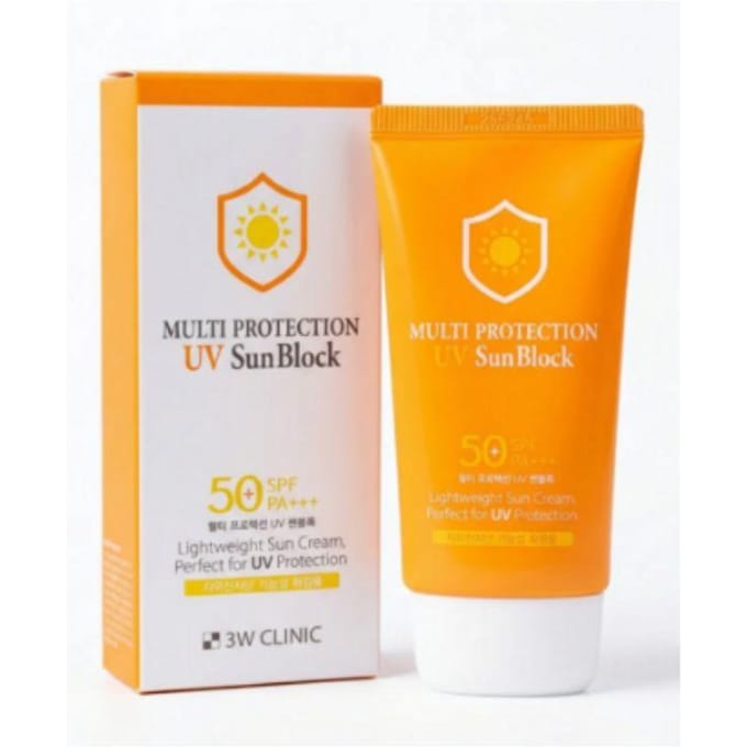 3W Clinic Multi Protection UV Sun Block SPF50+ PA+++ 70ml orange