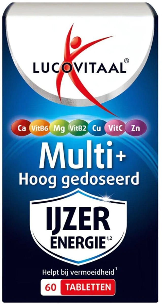 Lucovitaal Multi IJzer Energie Hoog Gedoseerd - 60 tabletten