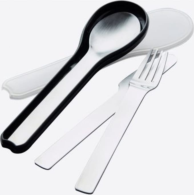 Point Virgule 3-delig bestek/lunchset uit rvs met beschermdoosje