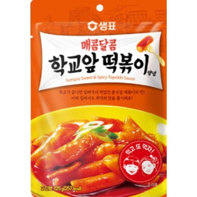 Sempio Schoolstijl Tteokbokki Saus Koreaanse Zoete Pittige Rijstcake Saus 125g x2 1set(2ea) yellow